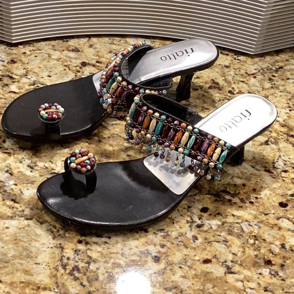 Rialto low heel beaded sandals